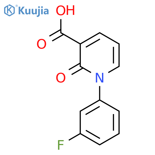 1-(3-Fluoro-phenyl)-2-oxo-1,2-dihydro-pyridine-3-carboxylic acid structure