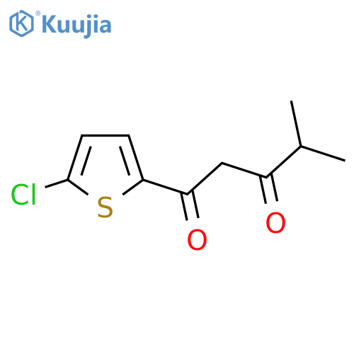 1-(5-chlorothiophen-2-yl)-4-methylpentane-1,3-dione structure