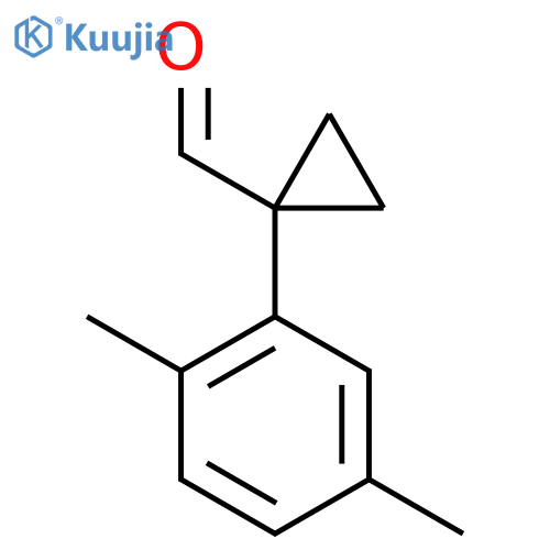 1-(2,5-dimethylphenyl)cyclopropane-1-carbaldehyde structure