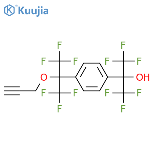 Benzenemethanol, α,α-bis(trifluoromethyl)-4-[2,2,2-trifluoro-1-(2-propyn-1-yloxy)-1-(trifluoromethyl)ethyl]- structure