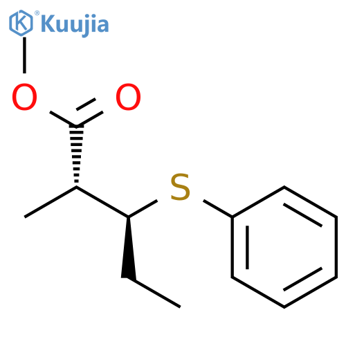 Pentanoic acid, 2-methyl-3-(phenylthio)-, methyl ester, (R*,S*)- structure