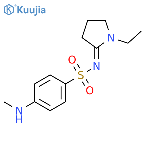 Benzenesulfonamide,N-(1-ethyl-2-pyrrolidinylidene)-4-(methylamino)- structure