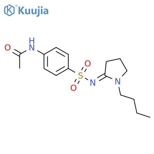 Acetamide,N-[4-[[(1-butyl-2-pyrrolidinylidene)amino]sulfonyl]phenyl]- structure
