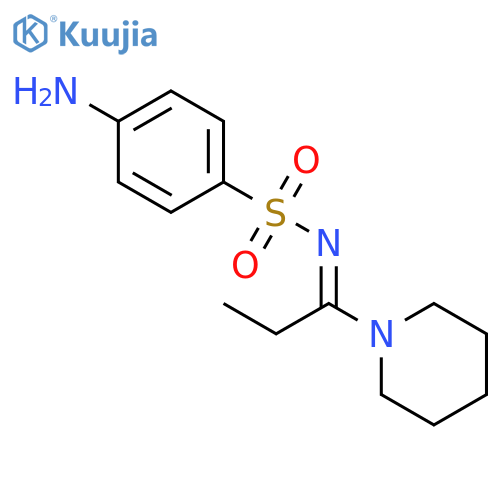 Benzenesulfonamide,4-amino-N-[1-(1-piperidinyl)propylidene]- structure