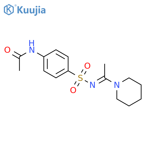 Acetamide,N-[4-[[[1-(1-piperidinyl)ethylidene]amino]sulfonyl]phenyl]- structure