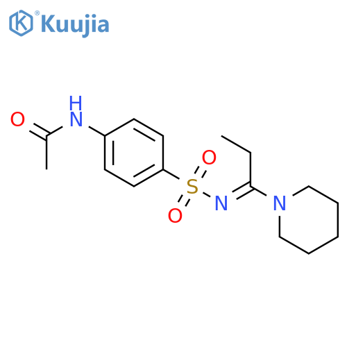 Acetamide,N-[4-[[[1-(1-piperidinyl)propylidene]amino]sulfonyl]phenyl]- structure