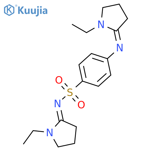 Benzenesulfonamide,N-(1-ethyl-2-pyrrolidinylidene)-4-[(1-ethyl-2-pyrrolidinylidene)amino]- structure