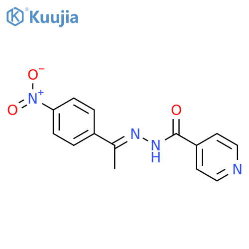 N'-[(1Z)-1-(4-nitrophenyl)ethylidene]pyridine-4-carbohydrazide structure