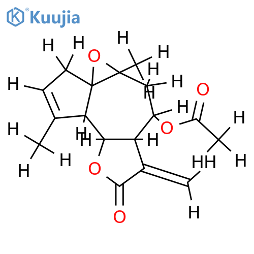 8alpha-Acetoxy-1beta,10beta-epoxy-3,11(13)-dien-12,6alpha-olide structure