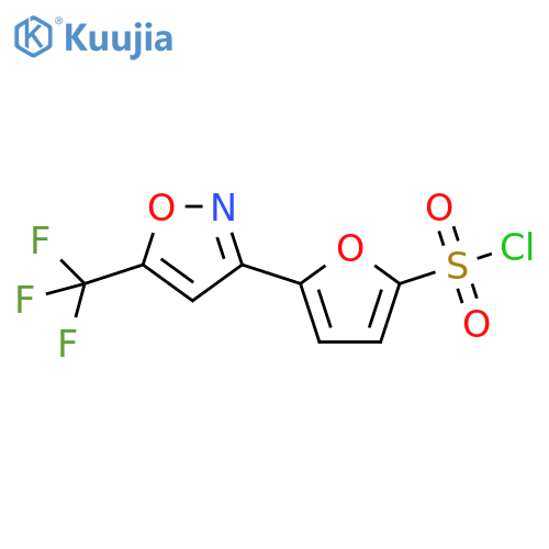 5-5-(trifluoromethyl)-3-isoxazolyl-2-furansulfonyl chloride structure