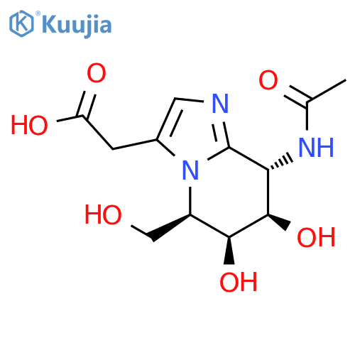 Imidazo[1,2-a]pyridine-2-aceticacid, 8-(acetylamino)-5,6,7,8-tetrahydro-6,7-dihydroxy-5-(hydroxymethyl)-,(5R,6S,7R,8S)- structure