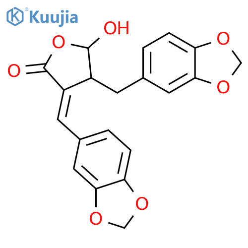 9'-Hydroxy-3,4:3',4'-bis(3,4-methylenedioxy)-8,8'-lign-7-en-9,9'-olide; (7E,8'R,9'S)-form structure