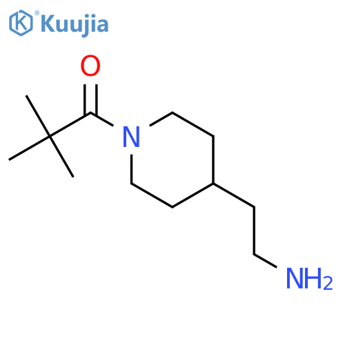 1-4-(2-Aminoethyl)piperidin-1-yl-2,2-dimethylpropan-1-one structure