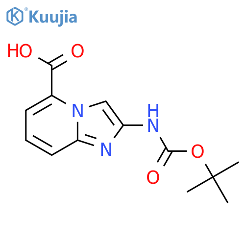 2-{[(Tert-butoxy)carbonyl]amino}imidazo[1,2-a]pyridine-5-carboxylic acid structure