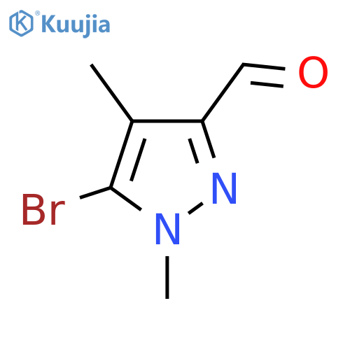 5-bromo-1,4-dimethyl-1H-pyrazole-3-carbaldehyde structure