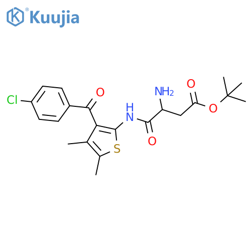 Tert-butyl 3-amino-4-[[3-(4-chlorobenzoyl)-4,5-dimethylthiophen-2-yl]amino]-4-oxobutanoate structure