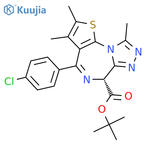 rac-tert-Butyl 2-(4-(4-Chlorophenyl)-2,3,9-trimethyl-6H-thieno3,2-f1,2,4triazolo4,3-a1,4diazepin-6-yl)acetate structure