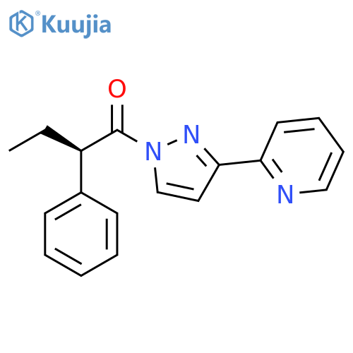 (2R)-2-Phenyl-1-[3-(2-pyridinyl)-1H-pyrazol-1-yl]-1-butanone structure