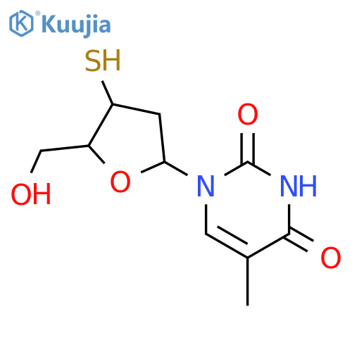 Thymidine, 3'-thio-(9CI) structure