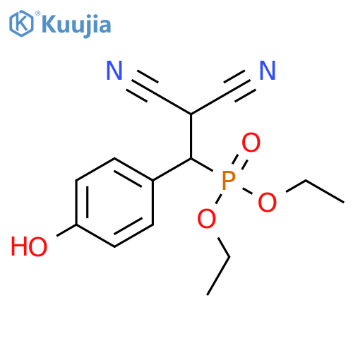 Phosphonic acid, P-[2,2-dicyano-1-(4-hydroxyphenyl)ethyl]-, diethyl ester structure