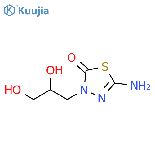 1,3,4-Thiadiazol-2(3H)-one, 5-amino-3-(2,3-dihydroxypropyl)- structure