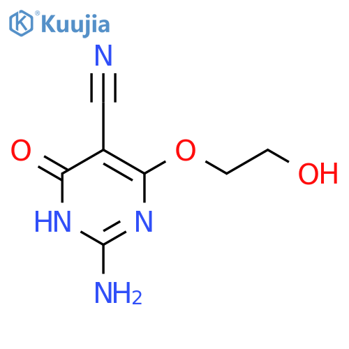 2-Amino-4-(2-hydroxyethoxy)-6-oxo-1,6-dihydro-5-pyrimidinecarbonitrile structure