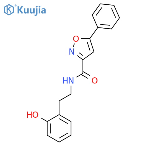 N-(2-HYDROXYPHENETHYL)-5-PHENYLISOXAZOLE-3-CARBOXAMIDE structure