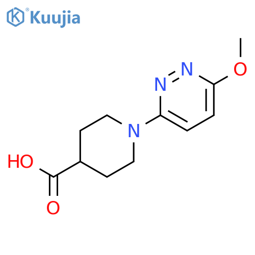1-(6-methoxy-3-pyridazinyl)-4-Piperidinecarboxylic acid structure