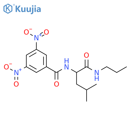 Benzamide, N-[3-methyl-1-[(propylamino)carbonyl]butyl]-3,5-dinitro- structure