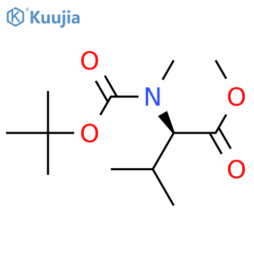 methyl (2R)-2-{[(tert-butoxy)carbonyl](methyl)amino}-3-methylbutanoate structure