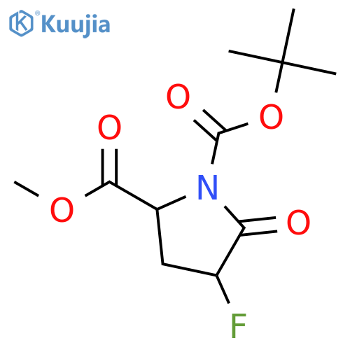 Boc-cis-4-fluoro-5-oxo-L-proline methyl ester structure