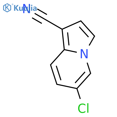 6-chloro-1-Indolizinecarbonitrile structure