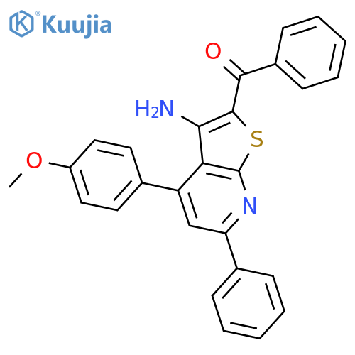 <br>[3-Amino-4-(4-methoxy-phenyl)-6-phenyl-thieno[2,3-b]pyridin-2-yl]-phenyl-me thanone structure