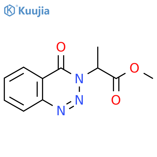 methyl 2-(4-oxo-3,4-dihydro-1,2,3-benzotriazin-3-yl)propanoate structure