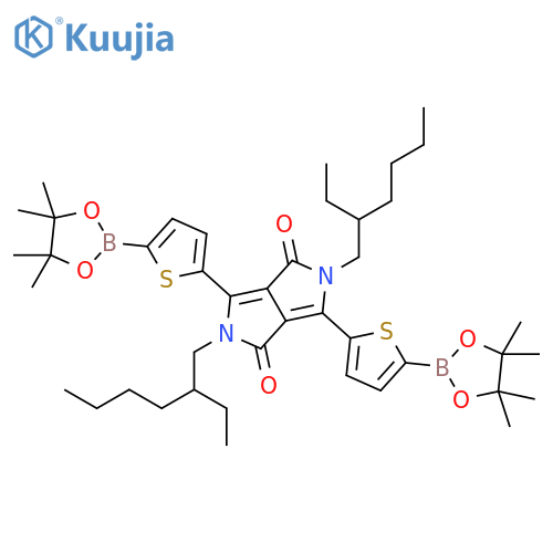 2,5-Bis(2-ethylhexyl)-1,4-bis[5-(4,4,5,5-tetramethyl-1,3,2-dioxaborolan-2-yl)thiophen-2-yl]pyrrolo[3,4-c]pyrrole-3,6-dione structure