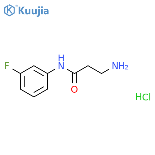 N~1~-(3-fluorophenyl)-beta-alaninamide hydrochloride structure