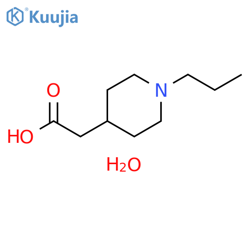 (1-propyl-4-piperidinyl)acetic acid hydrate structure