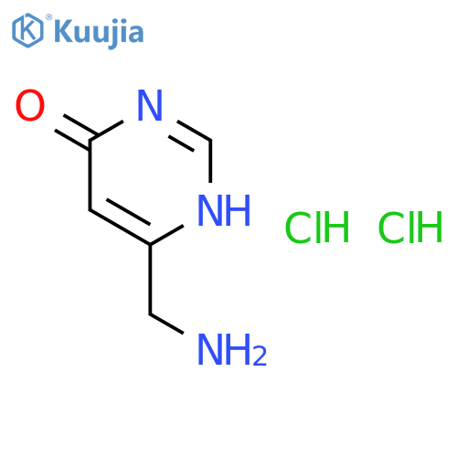6-(aminomethyl)-1,4-dihydropyrimidin-4-one dihydrochloride structure