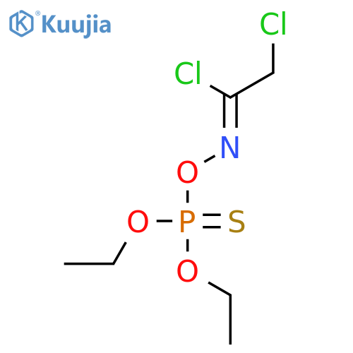 Ethanimidoyl chloride, 2-chloro-N-[(diethoxyphosphinothioyl)oxy]- structure