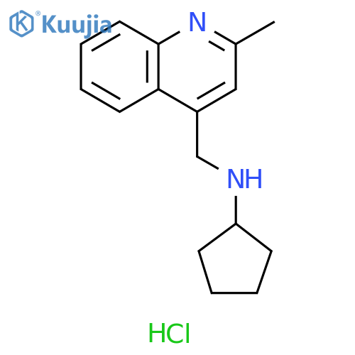 N-(2-methylquinolin-4-yl)methylcyclopentanamine dihydrochloride structure