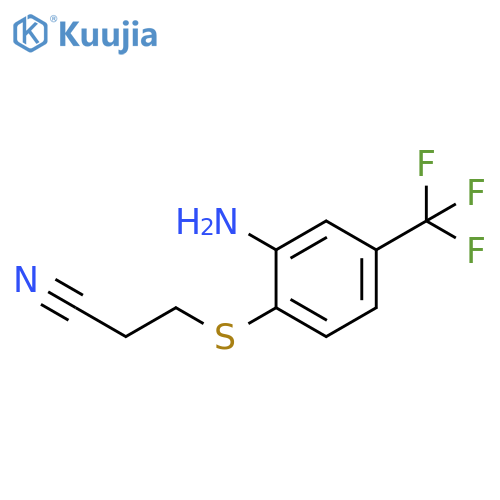 3-{2-amino-4-(trifluoromethyl)phenylsulfanyl}propanenitrile structure