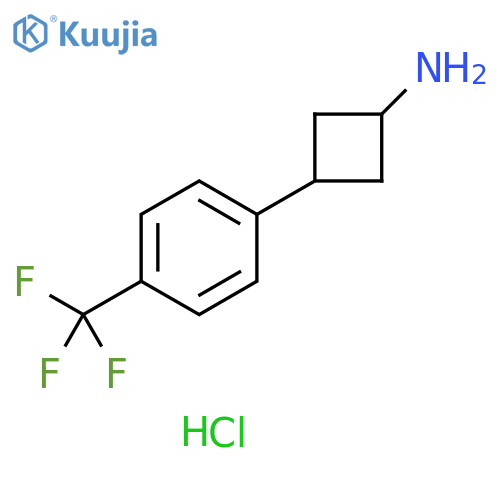3-[4-(trifluoromethyl)phenyl]cyclobutan-1-amine hydrochloride structure