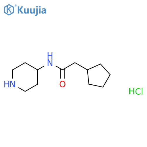2-cyclopentyl-N-(piperidin-4-yl)acetamide hydrochloride structure