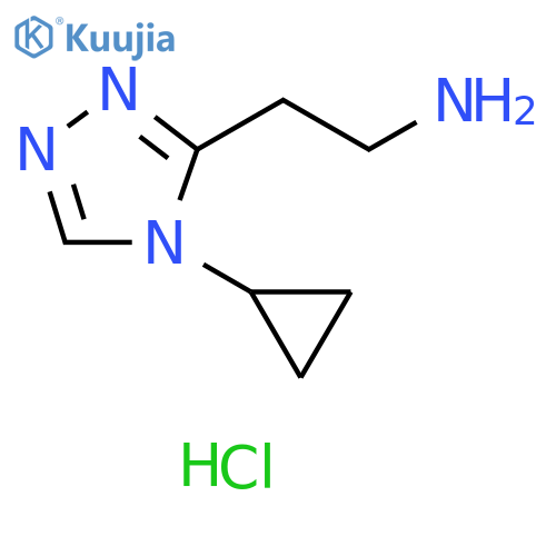 2-(4-cyclopropyl-4H-1,2,4-triazol-3-yl)ethan-1-amine dihydrochloride structure
