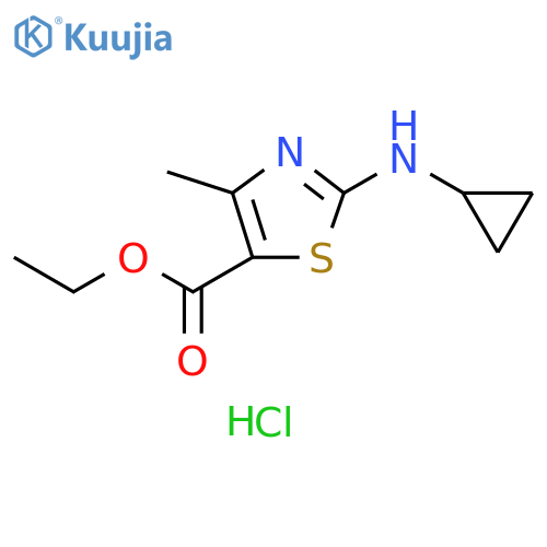 ethyl 2-(cyclopropylamino)-4-methyl-1,3-thiazole-5-carboxylate hydrochloride structure