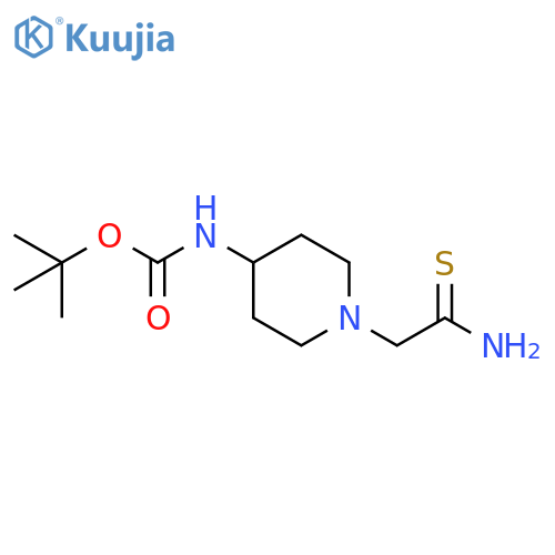 tert-butyl N-1-(carbamothioylmethyl)piperidin-4-ylcarbamate structure
