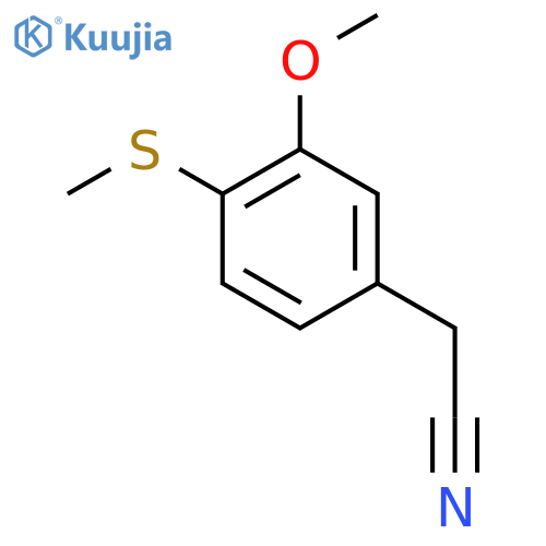 2-3-methoxy-4-(methylsulfanyl)phenylacetonitrile structure
