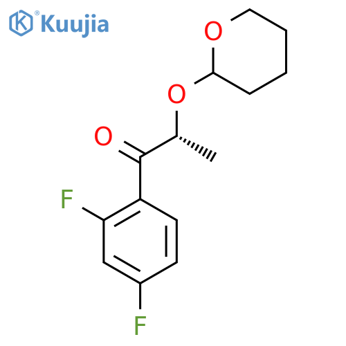 (2R)-1-(2,4-Difluorophenyl)-2-((tetrahydro-2H-pyran-2-yl)oxy)propan-1-one structure