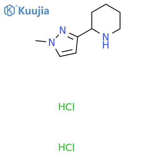 2-(1-methylpyrazol-3-yl)piperidine:dihydrochloride structure
