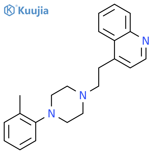 Quinoline,4-[2-[4-(2-methylphenyl)-1-piperazinyl]ethyl]- structure